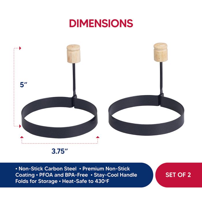 Egg Rings S/2, Nonstick