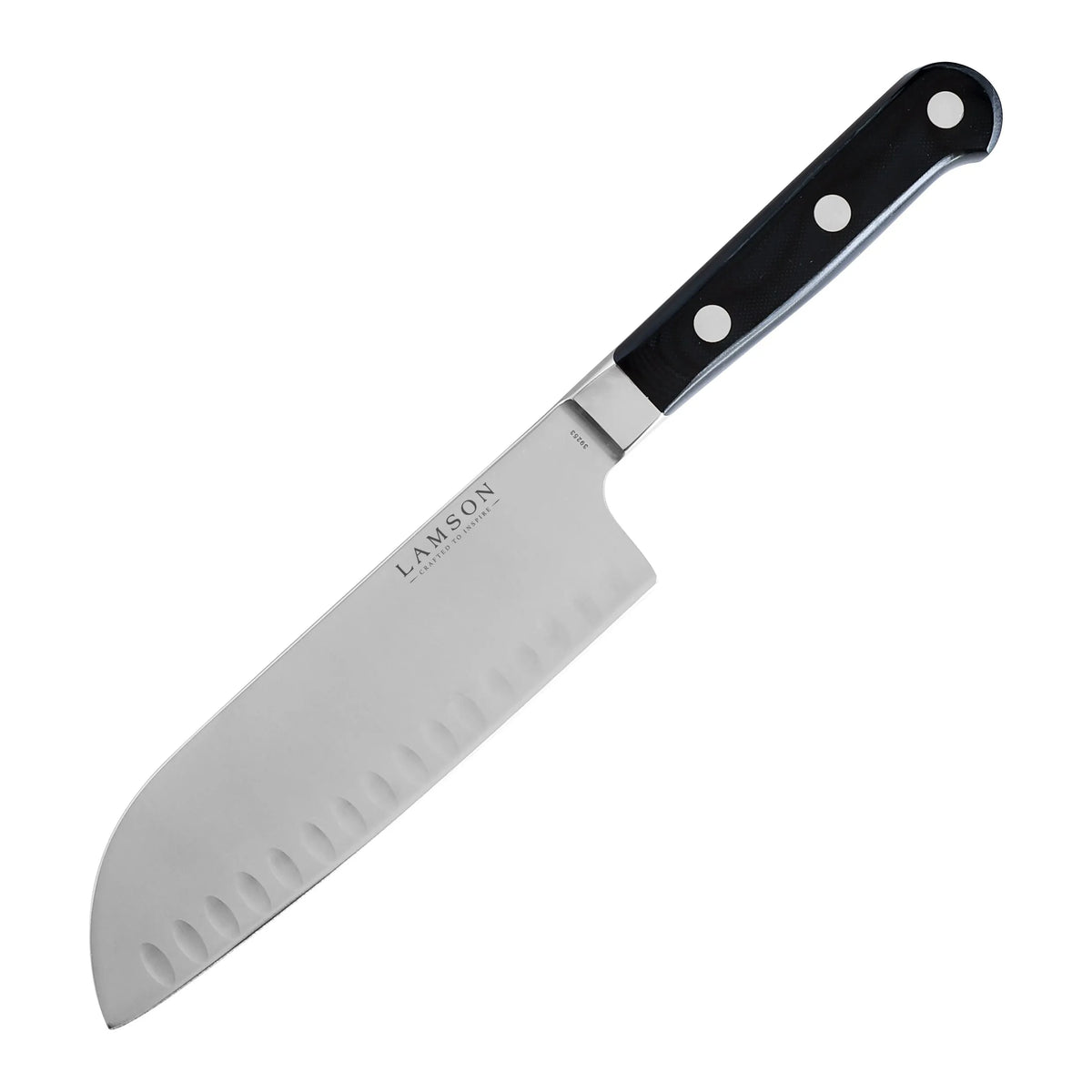 Midnight 7" Premier Forged Santoku Knife, Kullenschliff Edge