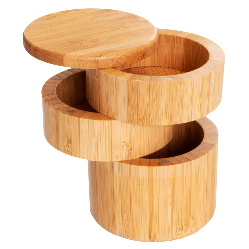 Bamboo 3 Tier Salt Box
