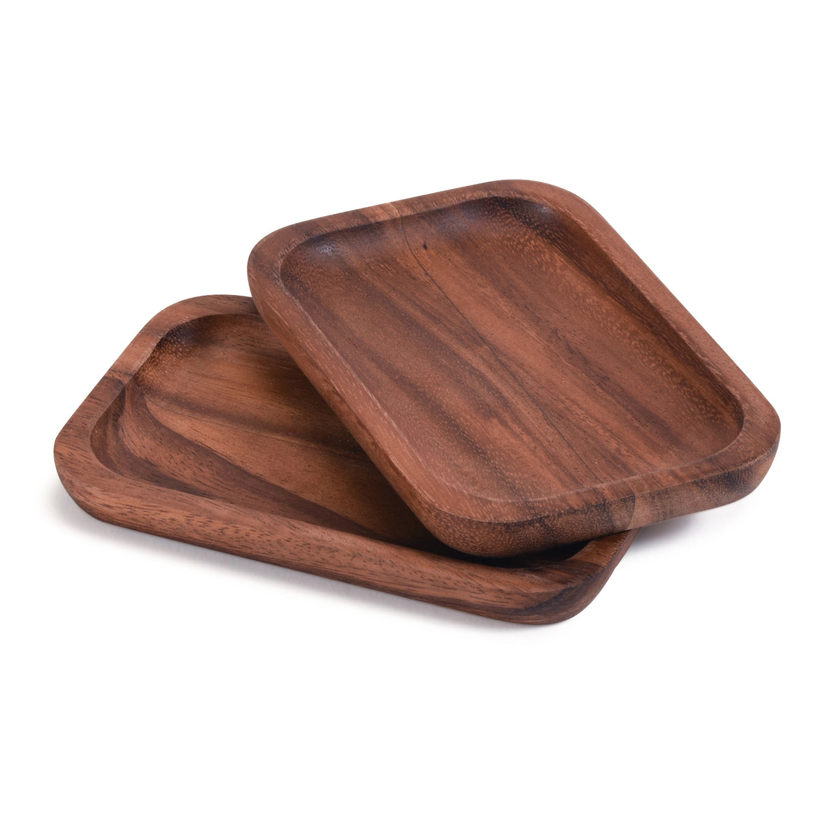S/2 Acacia Small Rectangular Plates