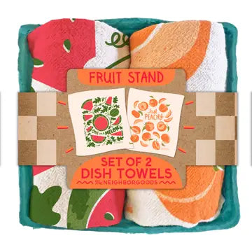 "Fruit Stand" Floursack Dish Towel S/2
