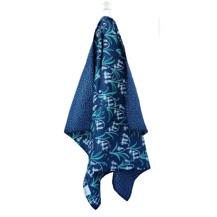 Bluebells | Two Sided Waffle Towels with Hanging Loop