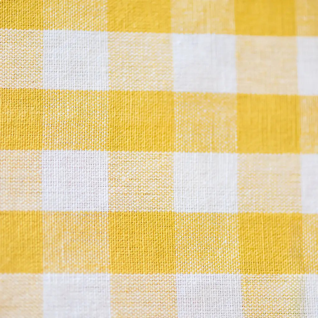 17"x104" Yellow Gingham Table Runner