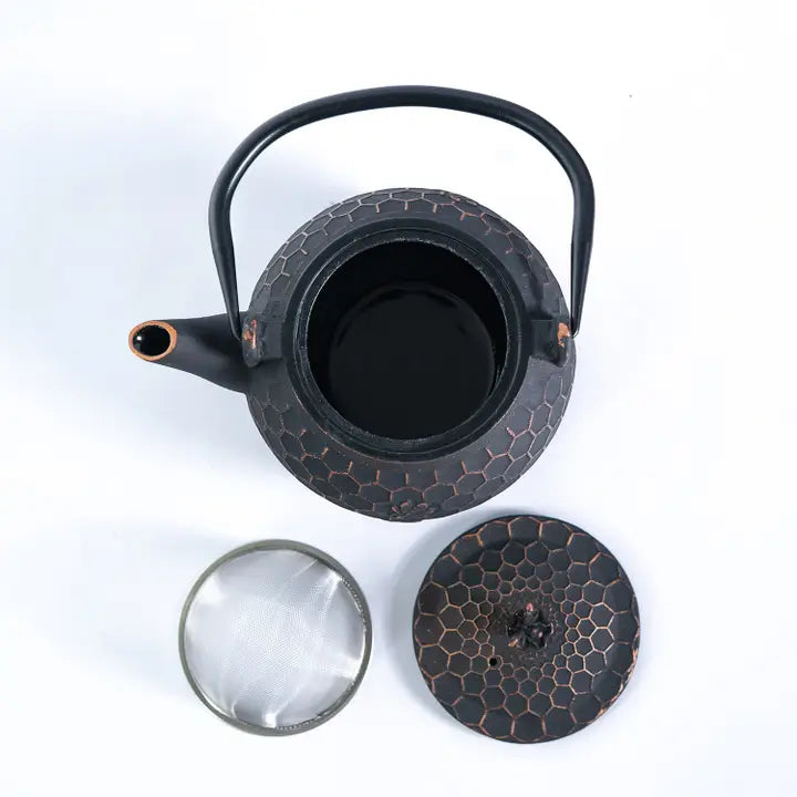 Bronze Honeycomb 60oz Cast Iron Tea Pot