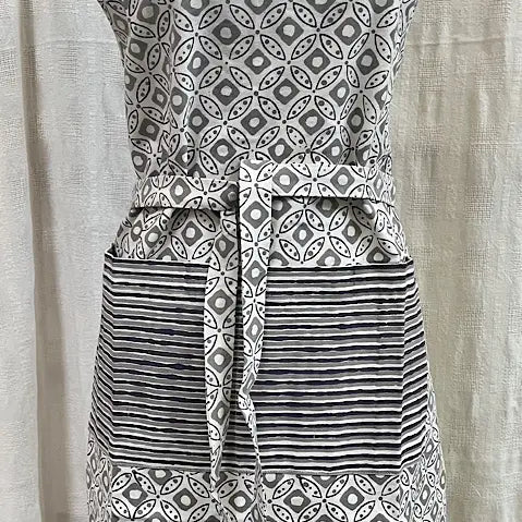 Apron Retro Lilac Gray