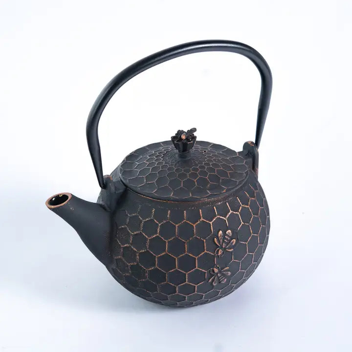 Bronze Honeycomb 60oz Cast Iron Tea Pot