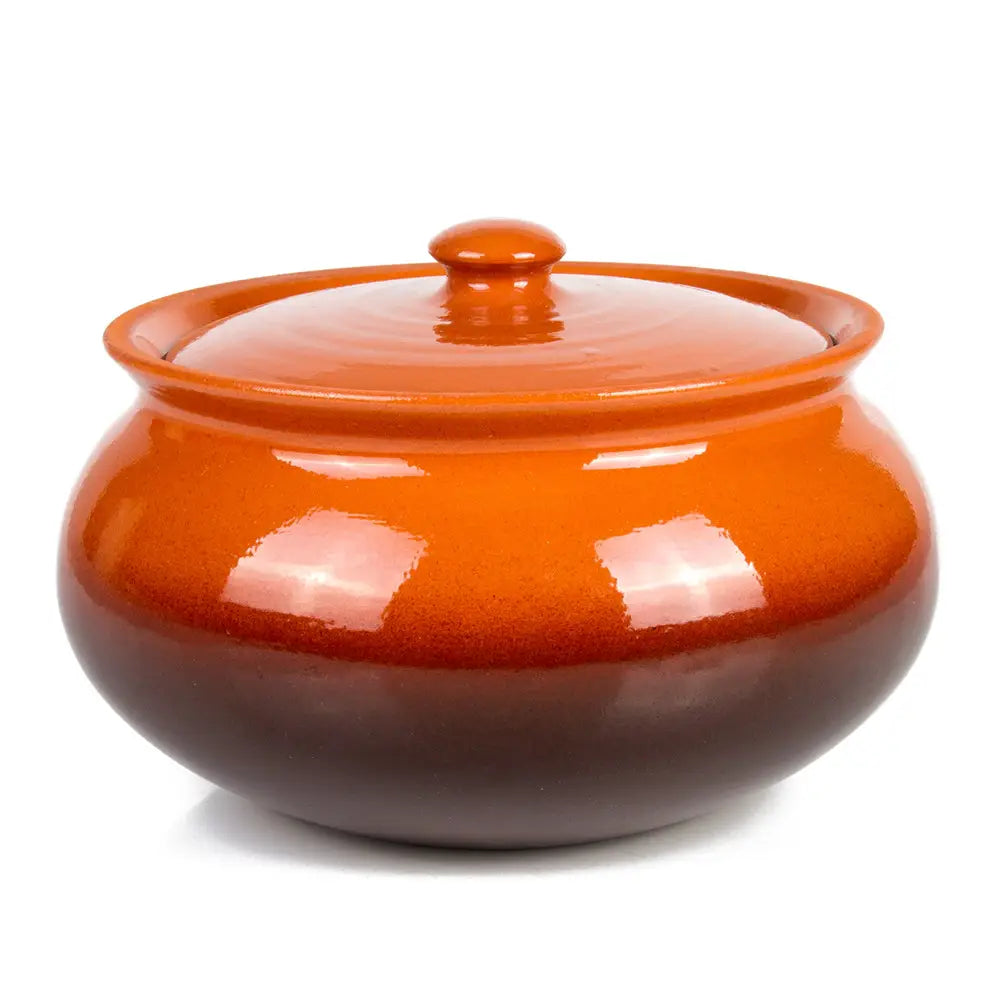 Red 2.6qt Traditional Clay Stoneware Tureen