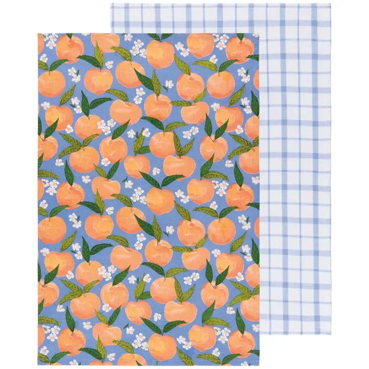 Peaches Set of 2 Dishtowels