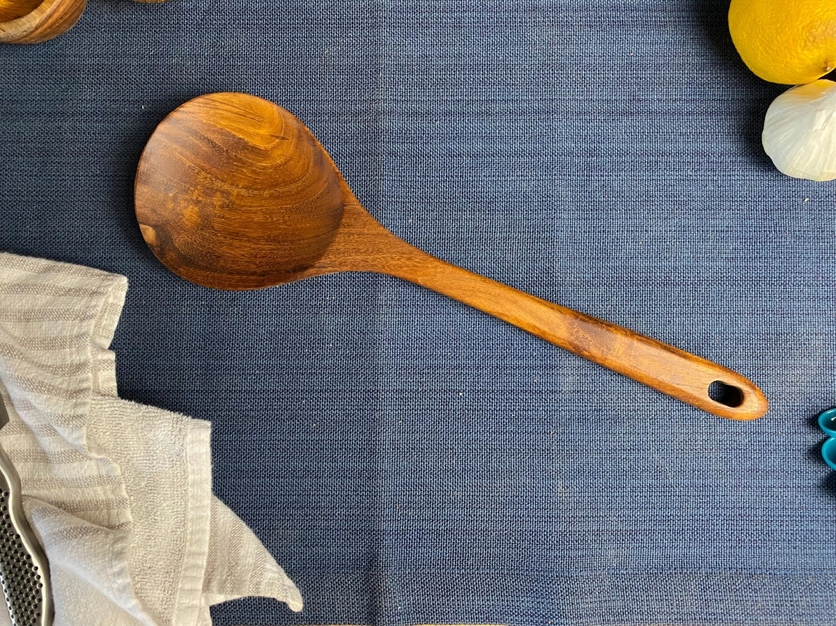 Wood Spoon Large Rustic Handle