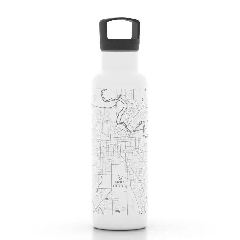 Home Town Ann Arbor 21oz Hydration Bottle, White