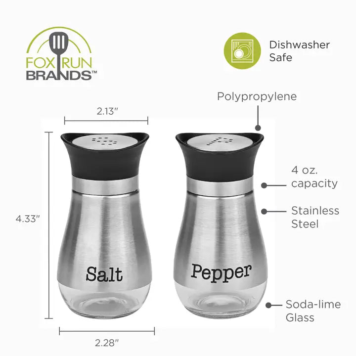 SS/Glass Salt & Pepper Shaker Set