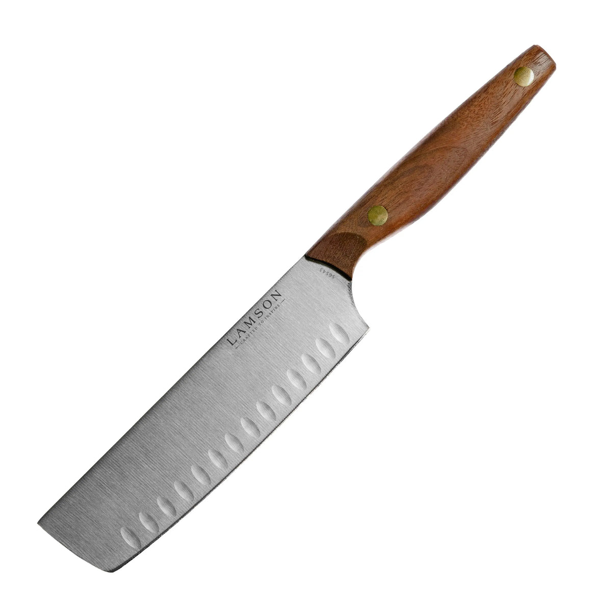 Vintage 7" Walnut Nakiri Vegetable Knife w/ Kullenscliff