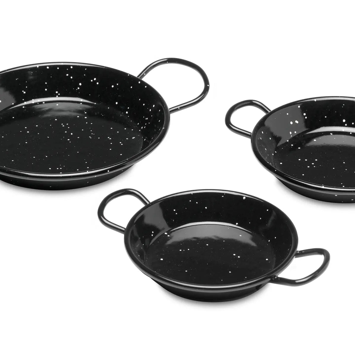 4" Mini Paella Pan Enamel Steel Nonstick