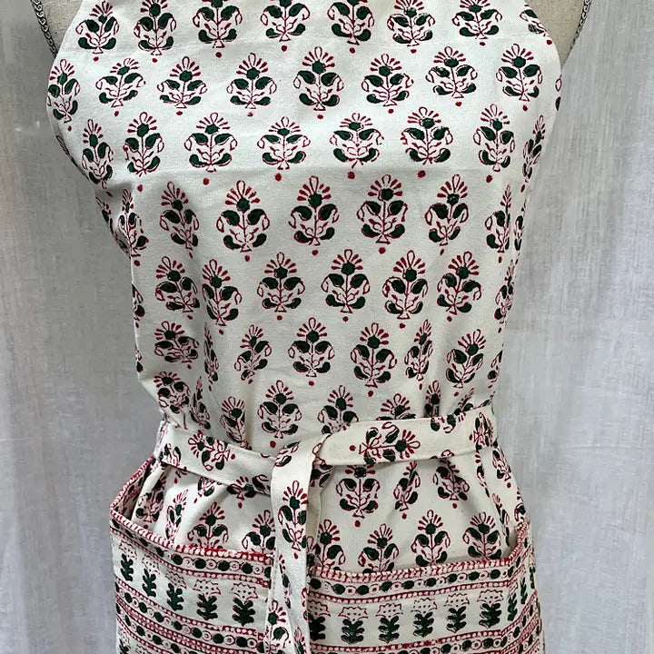 Apron Alwar Green Red