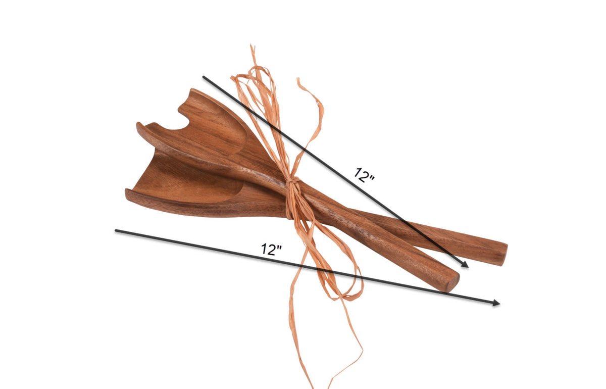 12" Acacia S/2 Salad Servers