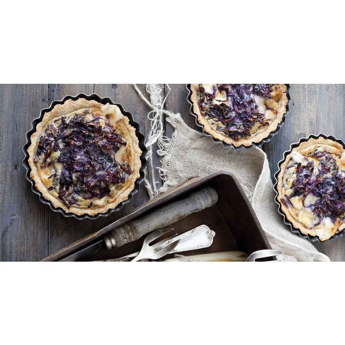 Nonstick S/4 4.25" Quiche Pan
