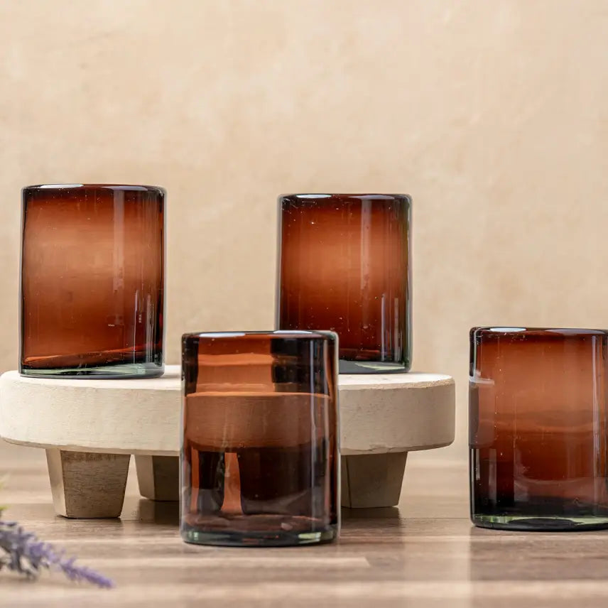 Handblown Tamarind DOF Glasses