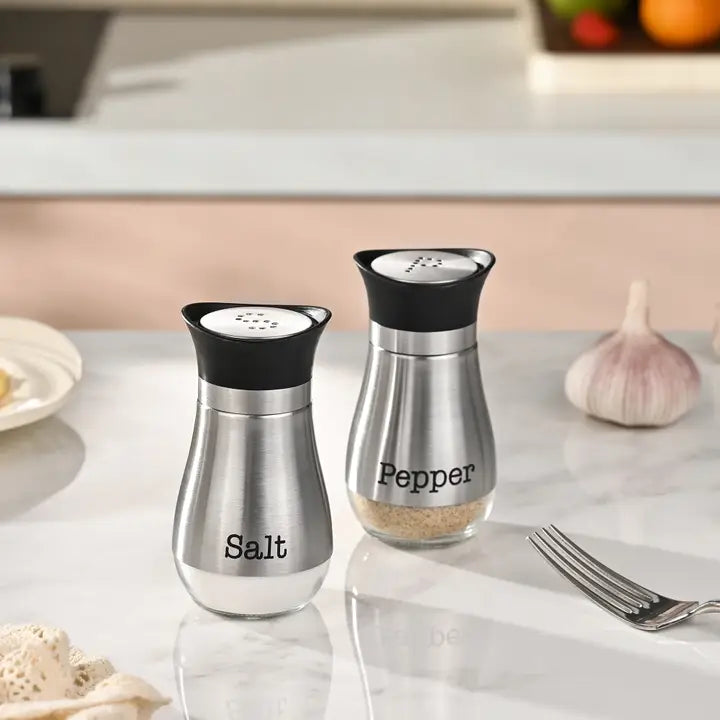 SS/Glass Salt & Pepper Shaker Set
