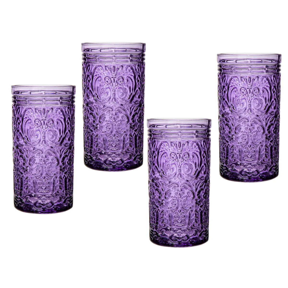 S/4 Jax Highball Glasses Grape Purple