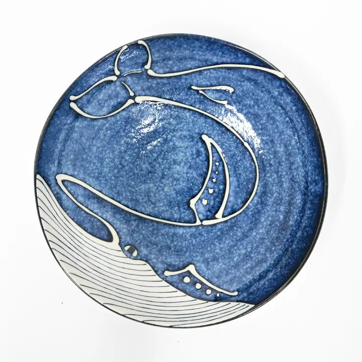 Kujira Youhenkon 8.25" Mino Ware Porcelain Deep Plate