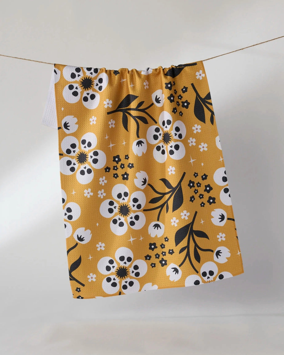 Orange Marrow Bloom Tea Towel
