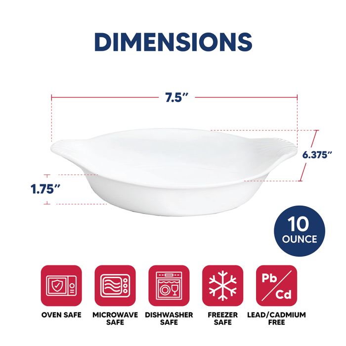 Au Gratin 4" Round Ceramic
