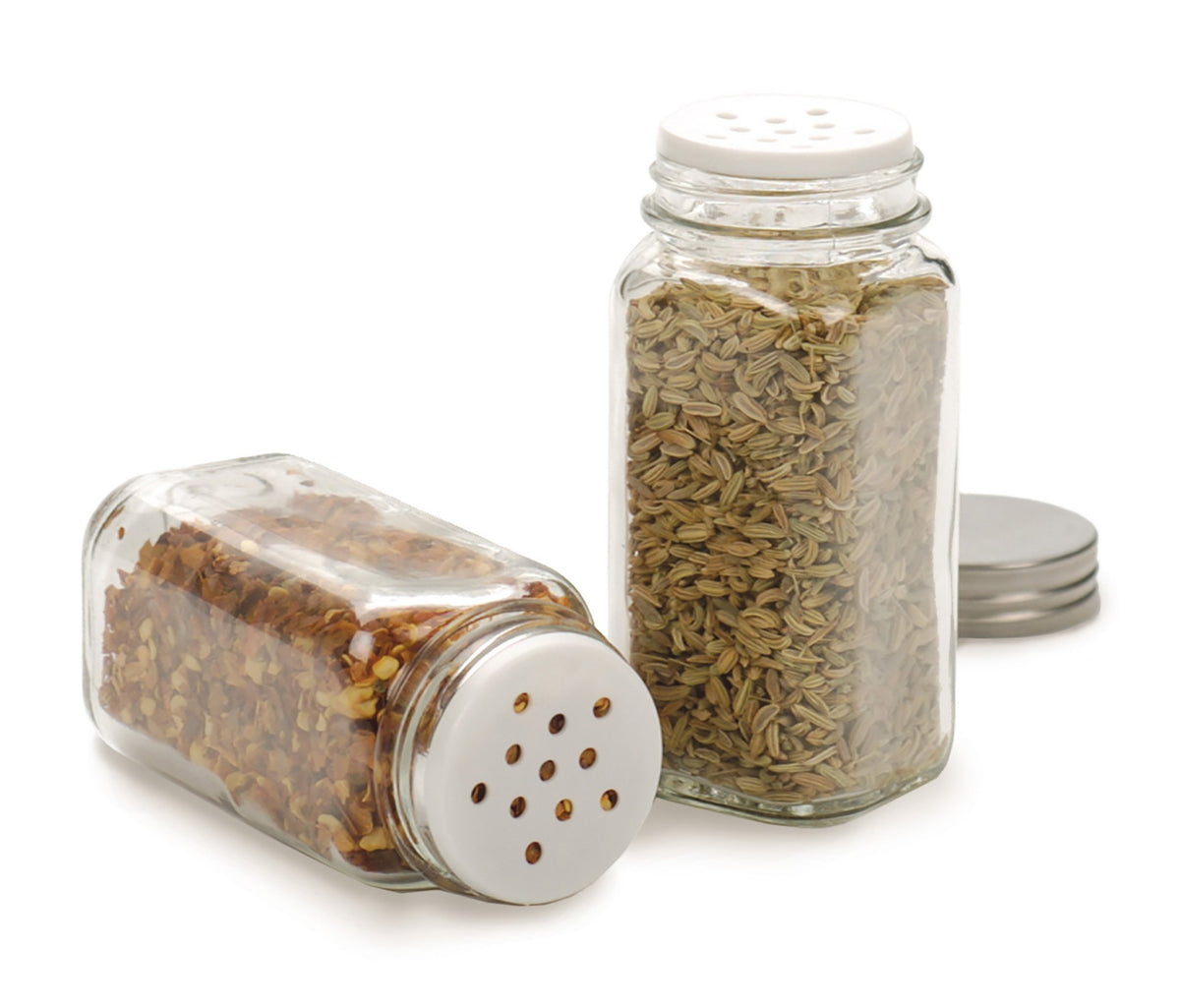 Clear 4oz Glass Bottle Square