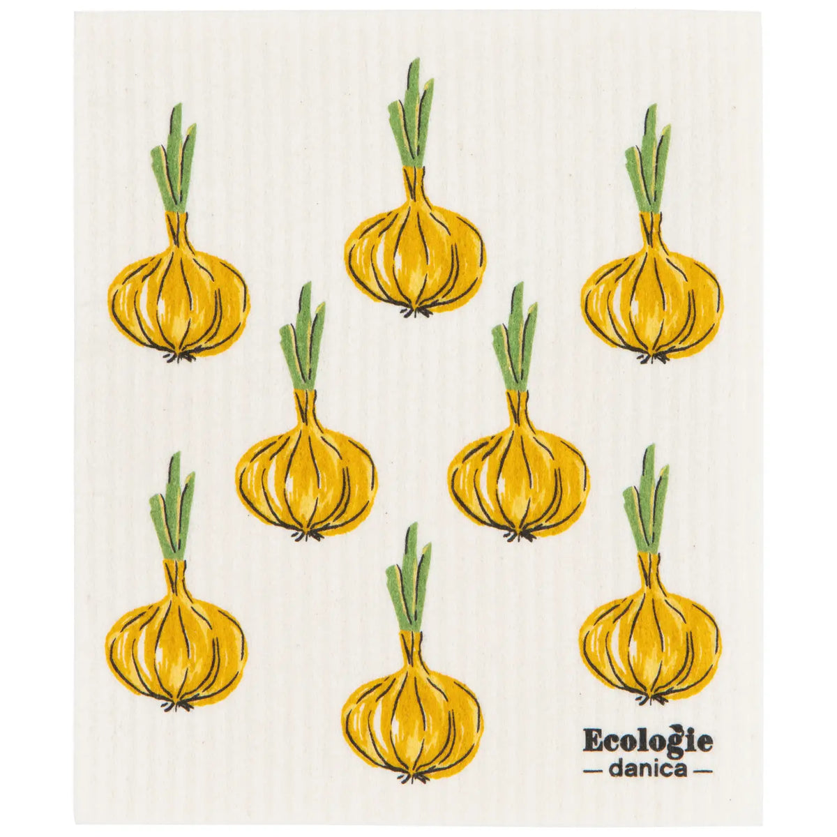 Veggie Stand Onions Swedish Dishcloth