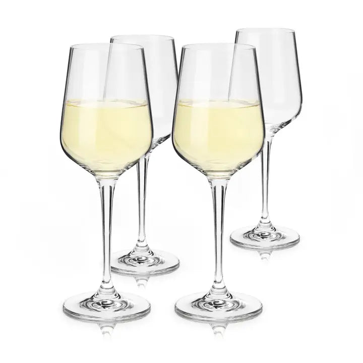 S/4 Inez Crystal Chardonnay Glasses