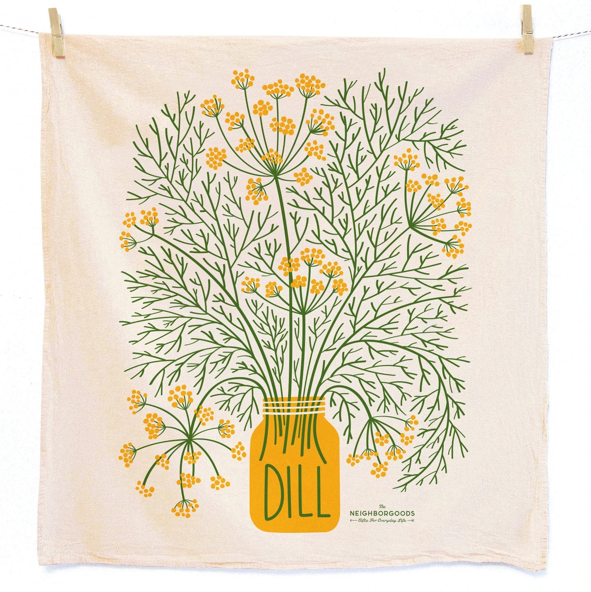 "Big Dill" Floursack Dish Towel S/2