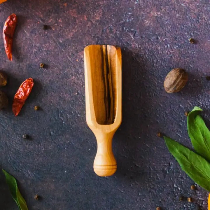 Olivewood Medium Canister Scoop