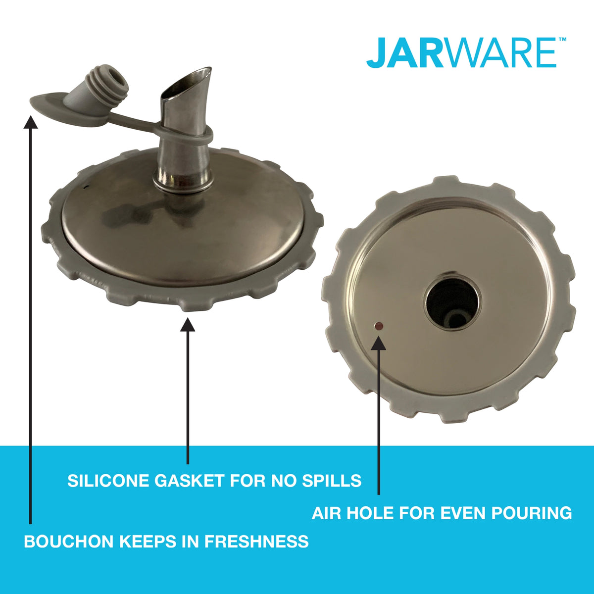 Jarware Oil Cruet Lid, Regular Mouth