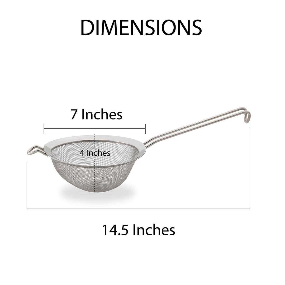 Strainer 7" S/S Double Mesh