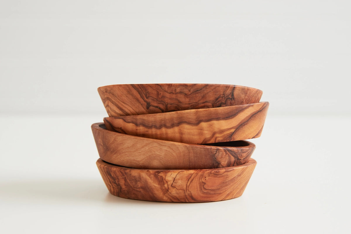 S/4 Italian Bowls Olivewood