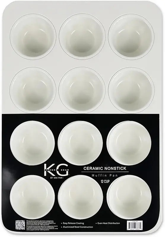 Muffin 12c Pan Vanilla Ceramic