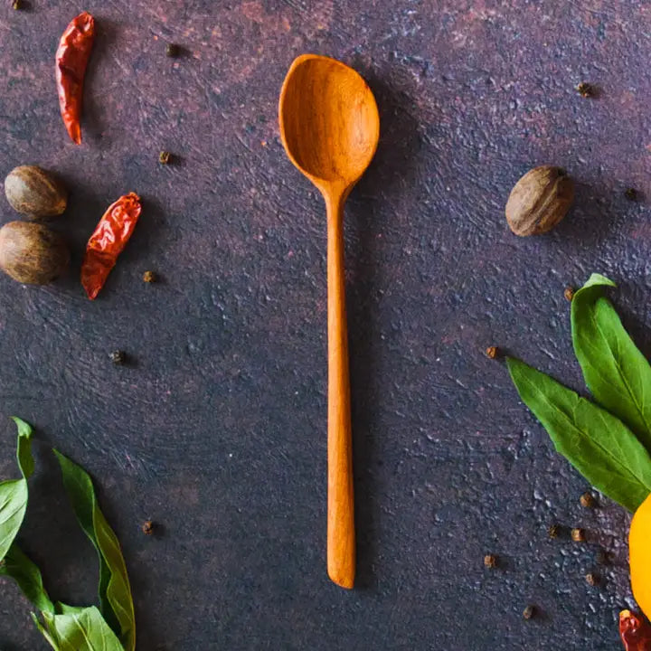 Carved Wooden Dip Spoon