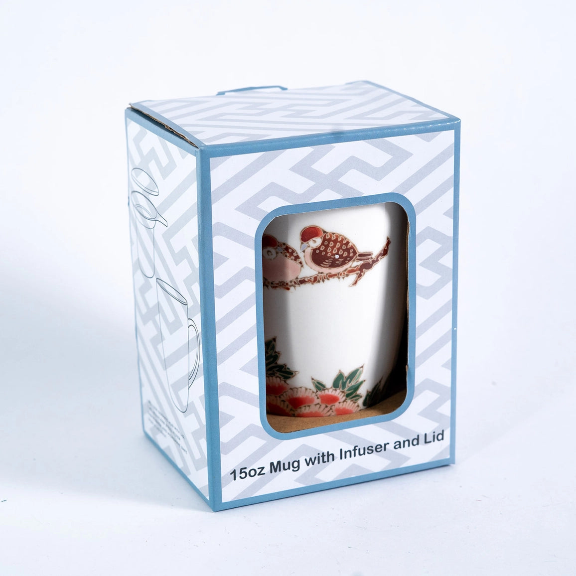 Twin Sparrows Botan 15oz Tea Infuser Mug
