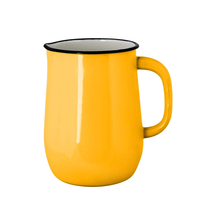 Mustard 2.7qt Vintage Enamel Pitcher