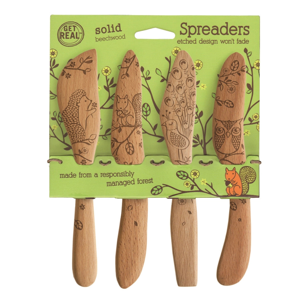 Woodland Spreader Set of 4, Beechwood