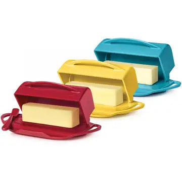 Flip-Top Butterie Butter Dish, w/ Spreader, Red