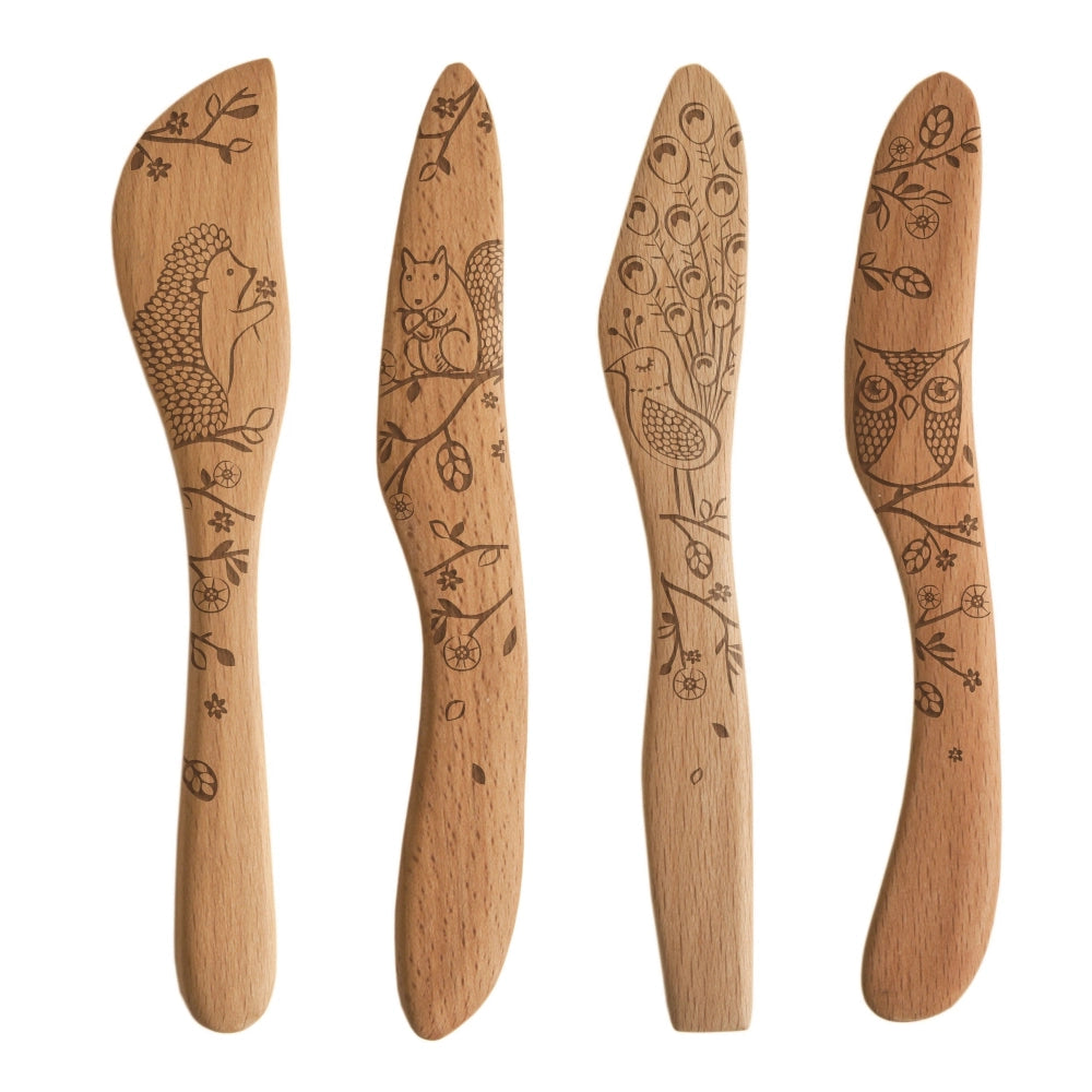 Woodland Spreader Set of 4, Beechwood