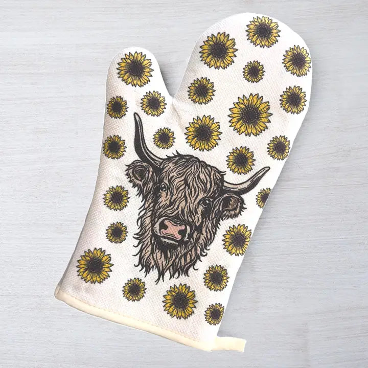 Highland Cow Oven Mitt