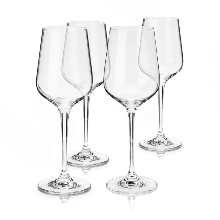 S/4 Inez Crystal Chardonnay Glasses