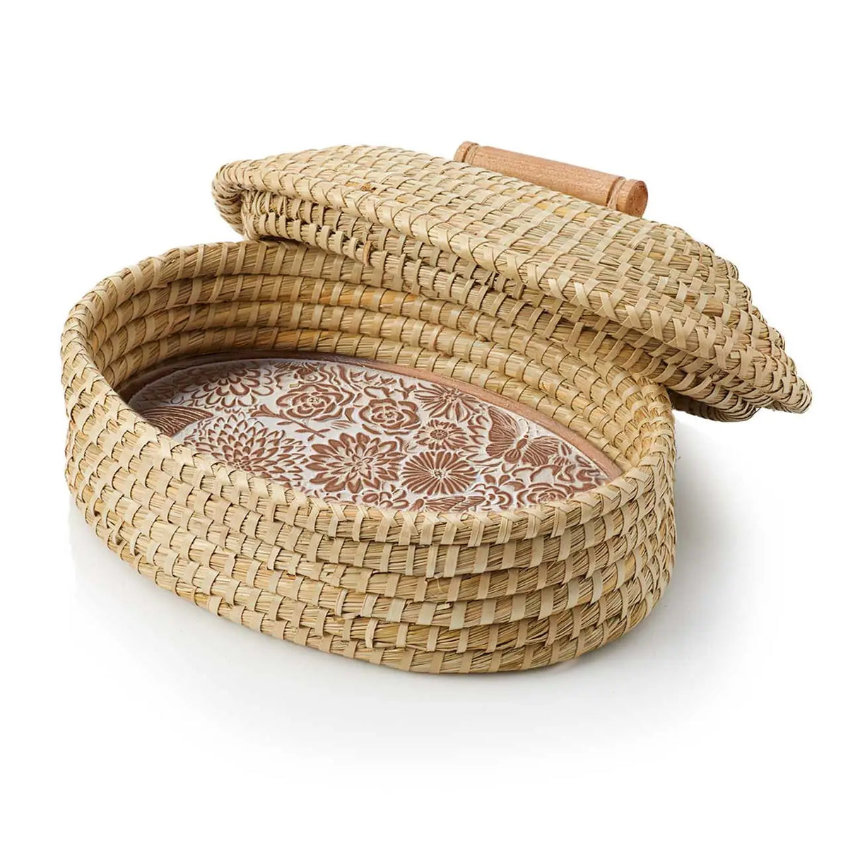 Butterfly Oval Lidded Breadwarmer