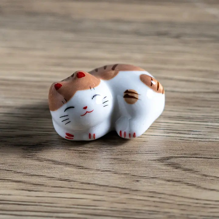 Brown Cat Chopstick Rest