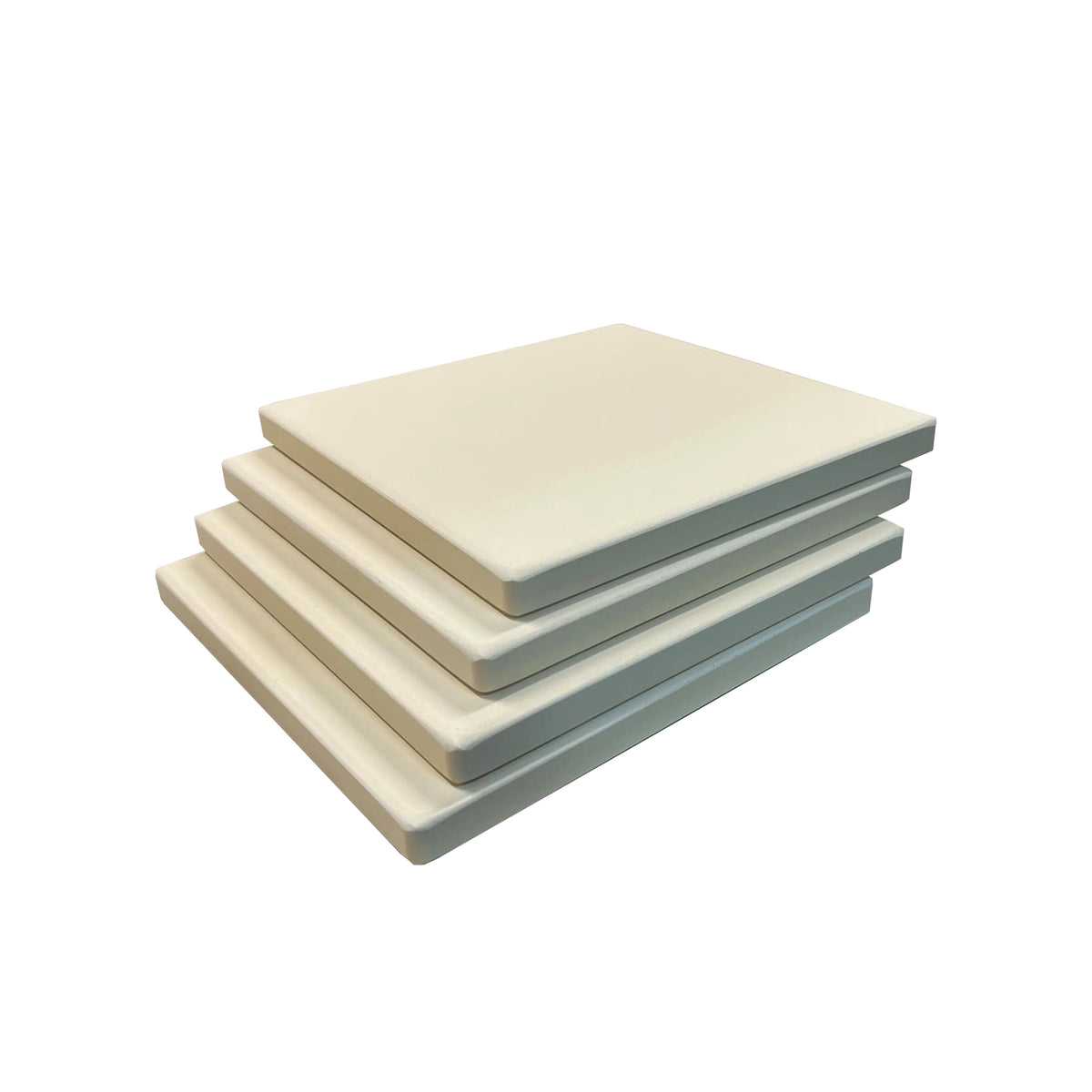 S/4 7.5" Square Pizza Stones Cordierite Unglazed