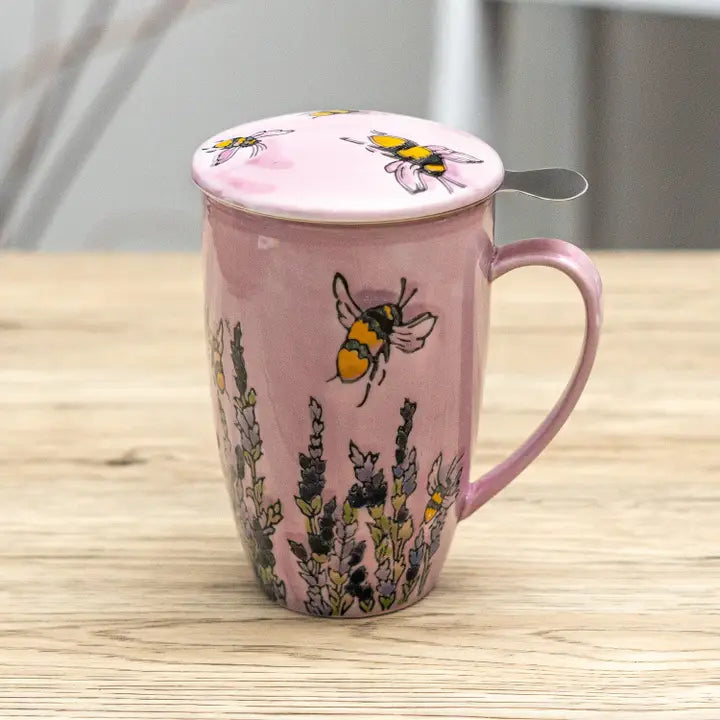Spring Honeybee 15oz Tea Infuser Mug