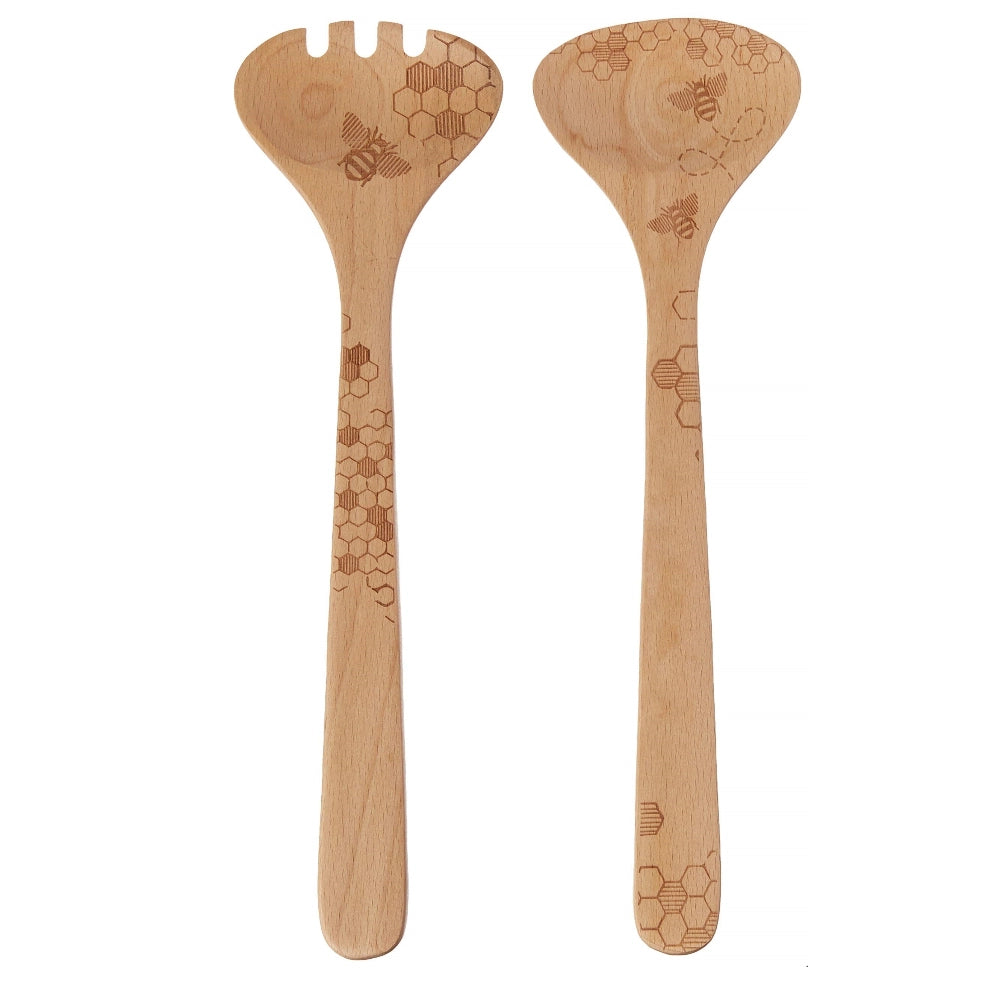 Bee Salad Set, Beechwood