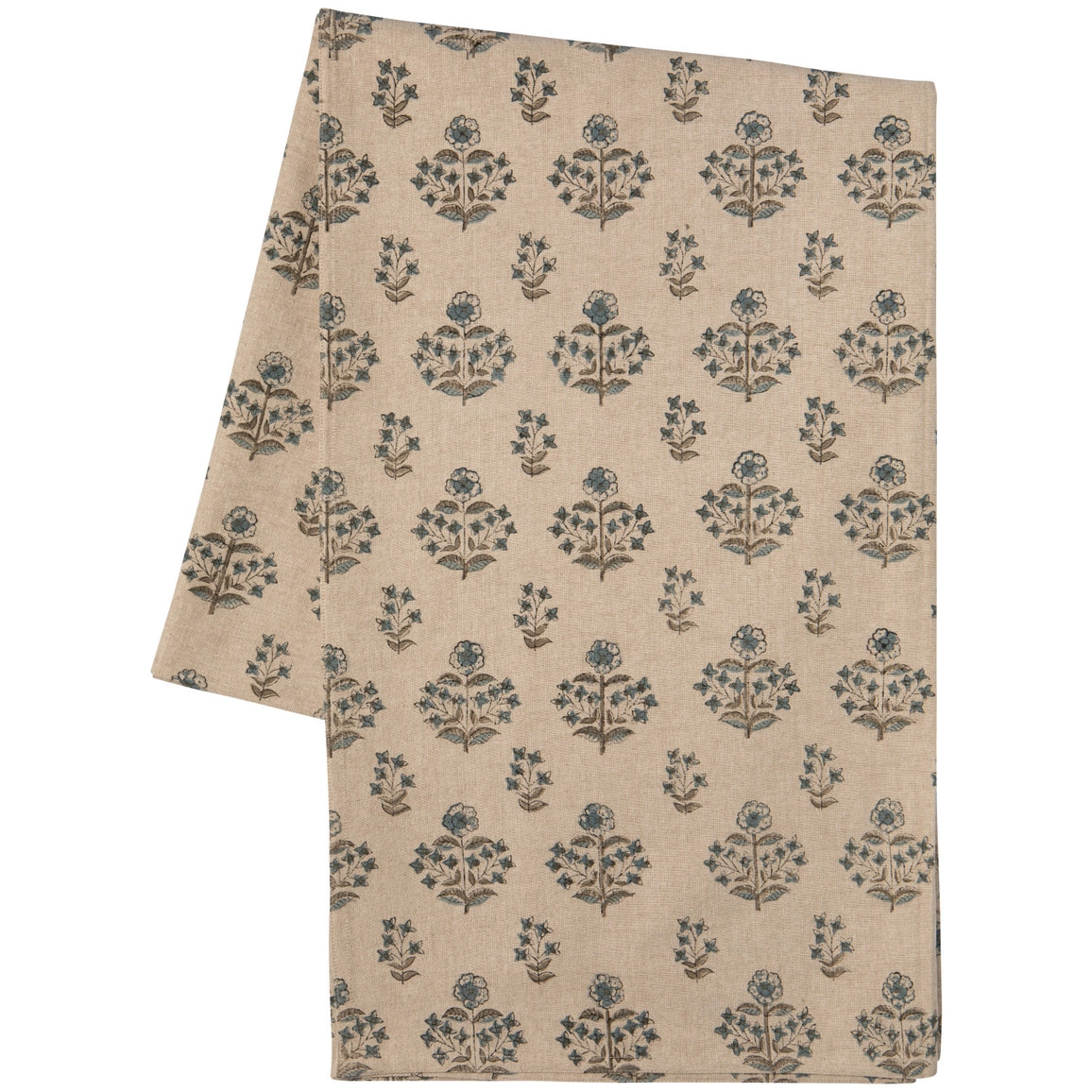 60x90 Salvia Block Print Tablecloth