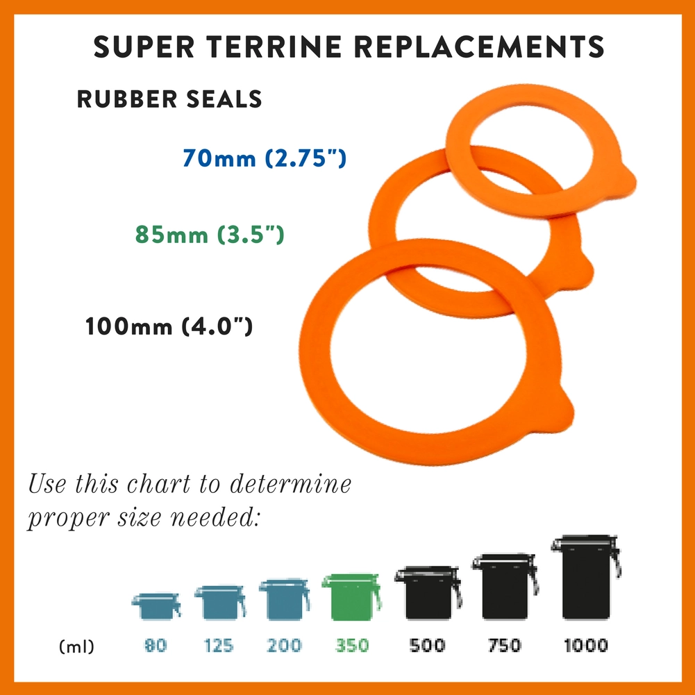 Rubber Seal 85mm Super Jar, Terrines